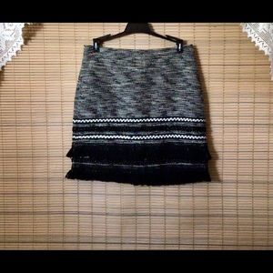 H & M fringe and cable skirt